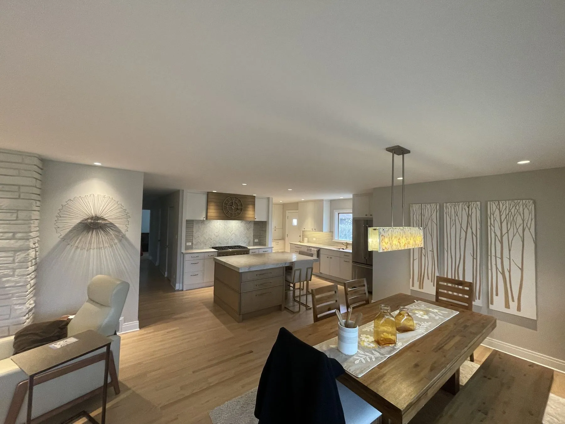 Kitchen seen from the dining area