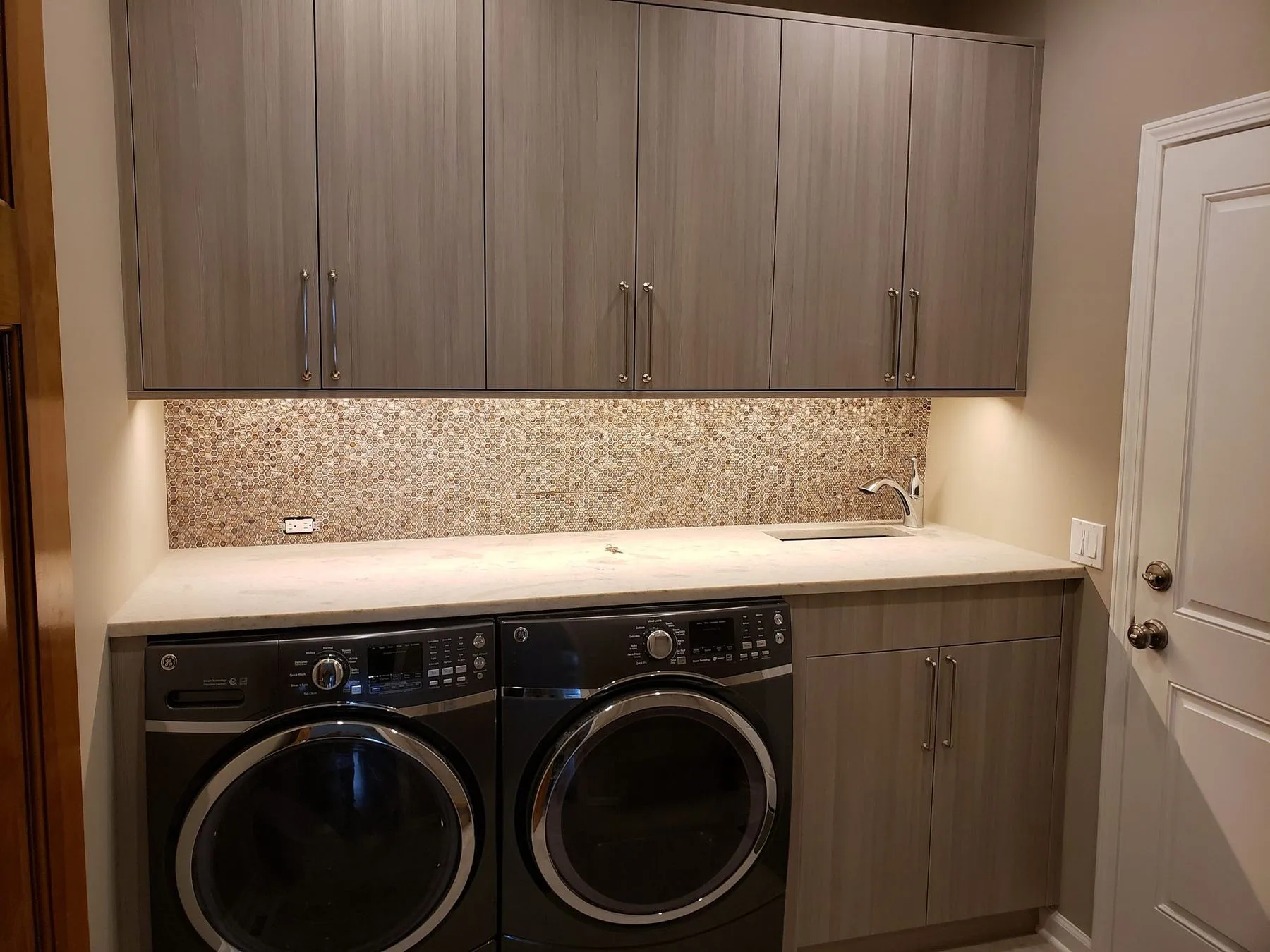 Laundry cabinets and counter